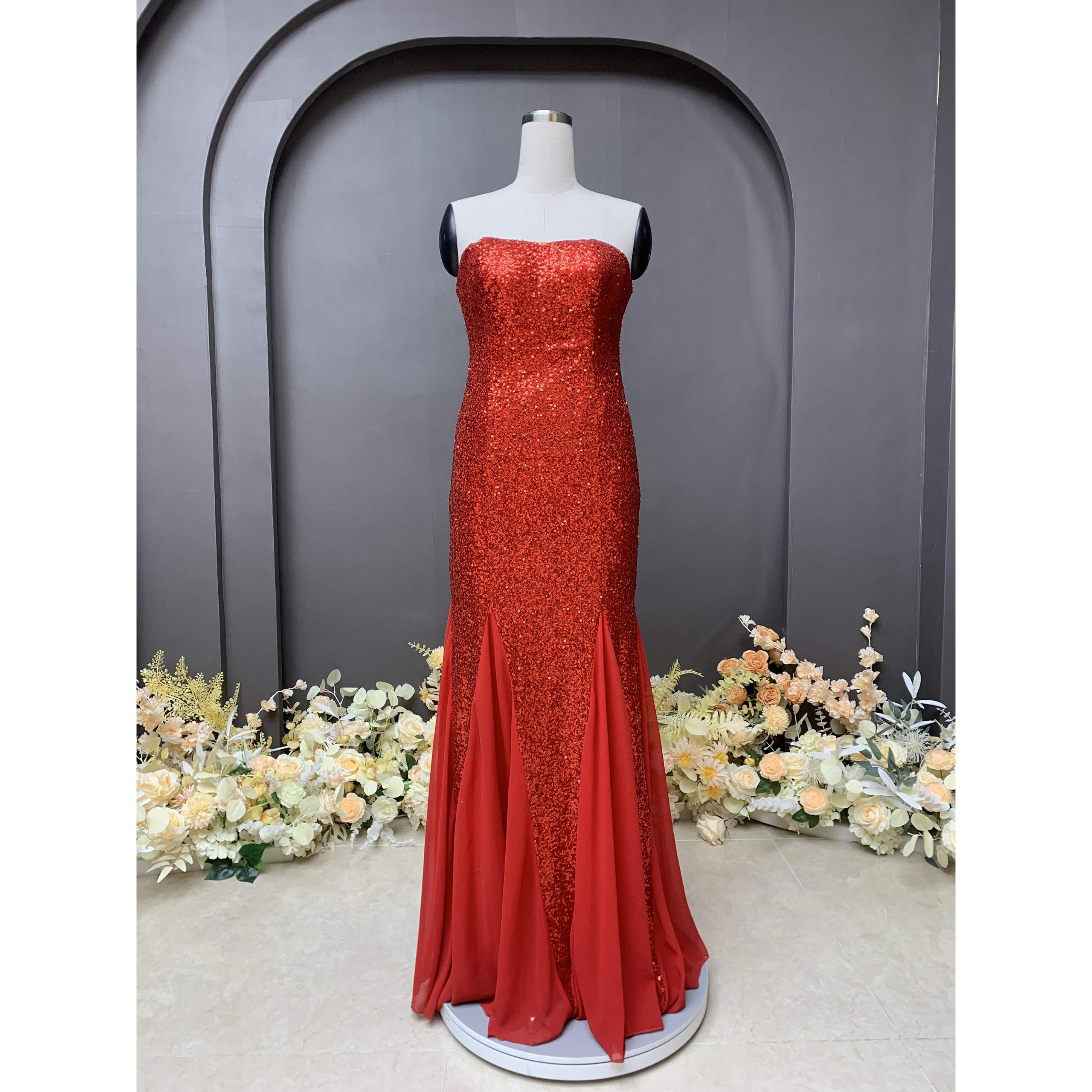 luxury sequin mermaid evening dress