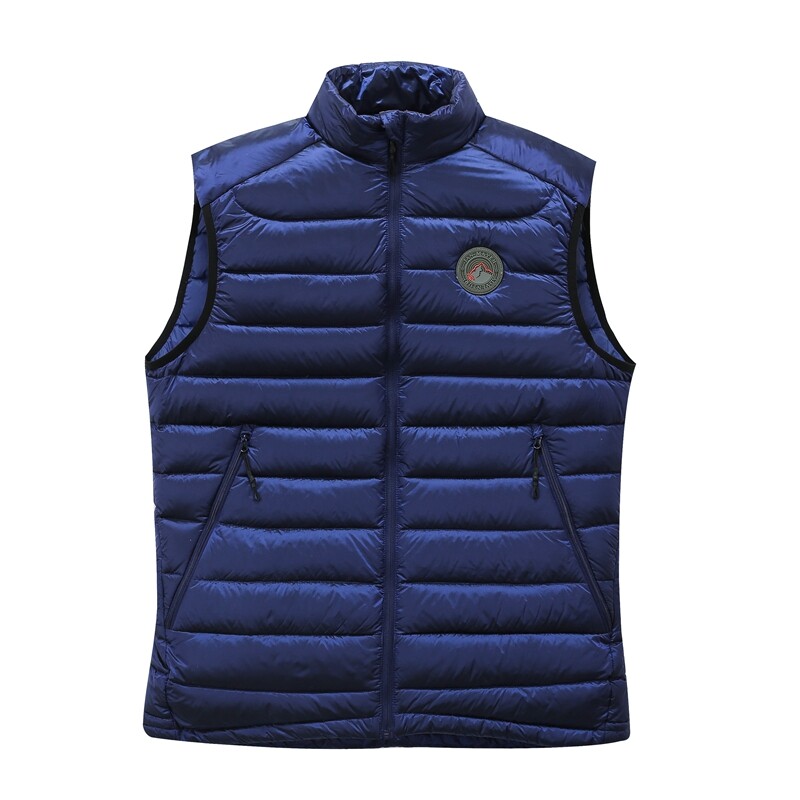 gilet en bas à ultralime pour hommes, gilets pour hommes du logo personnalisés, gilet en cuir personnalisé pour hommes