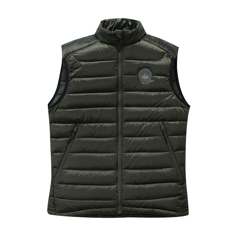 gilet en bas à ultralime pour hommes, gilets pour hommes du logo personnalisés, gilet en cuir personnalisé pour hommes