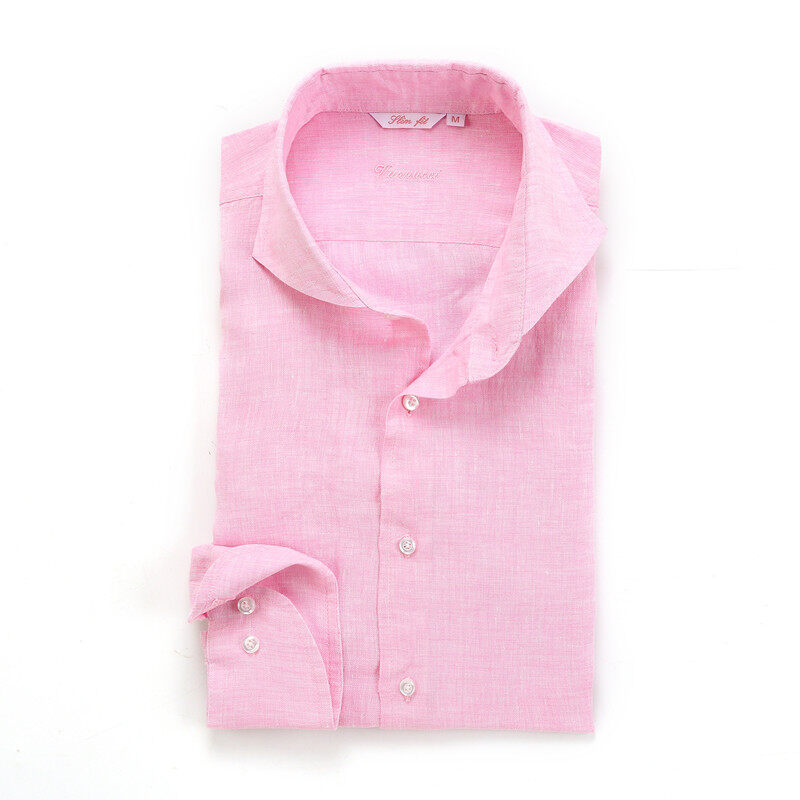 camicia di lino personalizzata, camicie a blu sottile personalizzata, produttori di camicia in lino, materiale per camicia in lino all'ingrosso