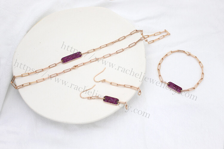 slow fashion rose gold paper clip chain set.jpg