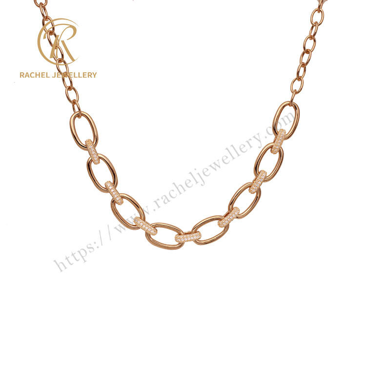 Luxuriant Oval Figaro Chain 925 Silver Necklace
