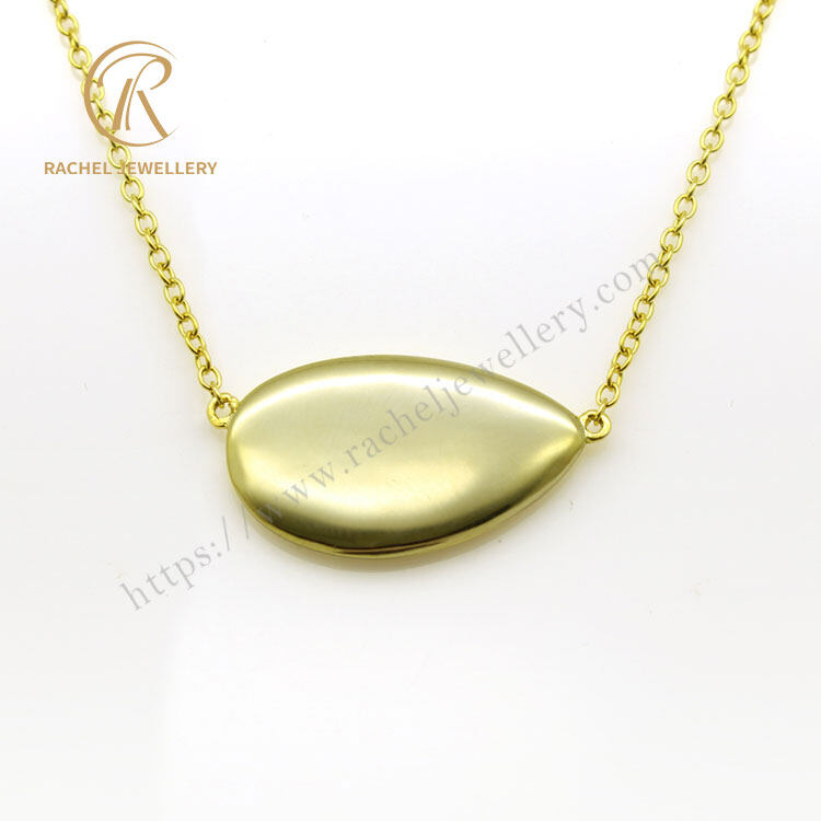 Irregular Silver Laser Plate Yellow Gold Silver Necklace