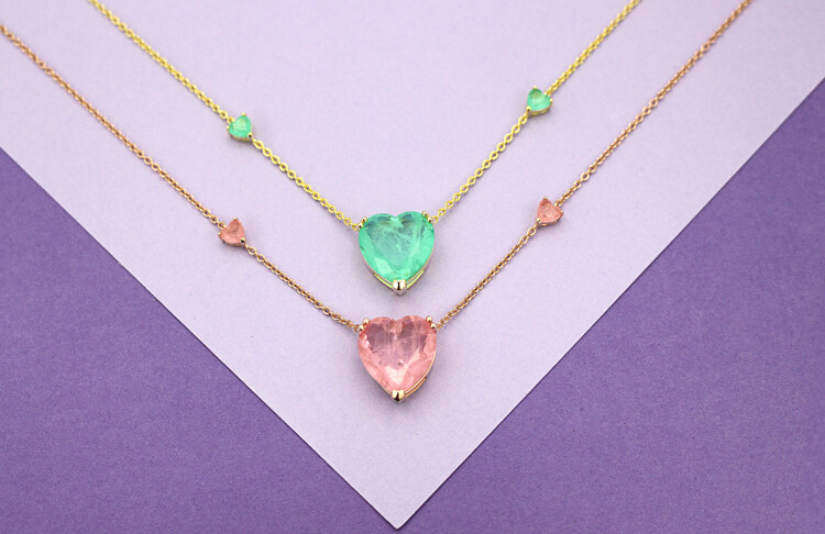 Hot popular new color stone necklace.jpg