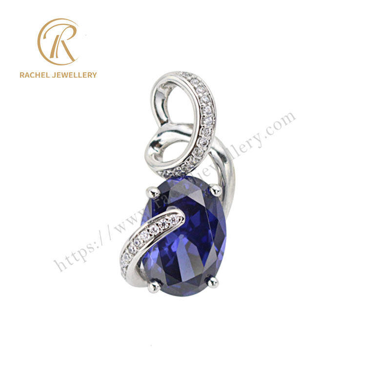 Luxuriant Oval Tanzanite Ribbon Sterling Silver Necklace