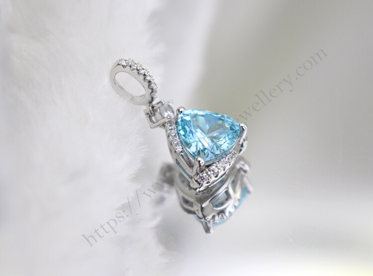 classical sea blue big fat triangle drop pendant.jpg