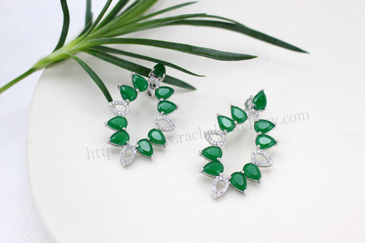 Customized emerald stone stud earrings.jpg