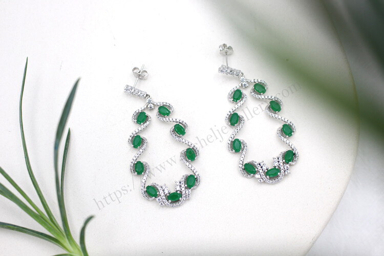 Customized multi gem drop earrings.jpg
