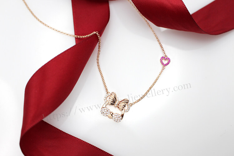 Rose gold Minnie mouse necklace factory.jpg