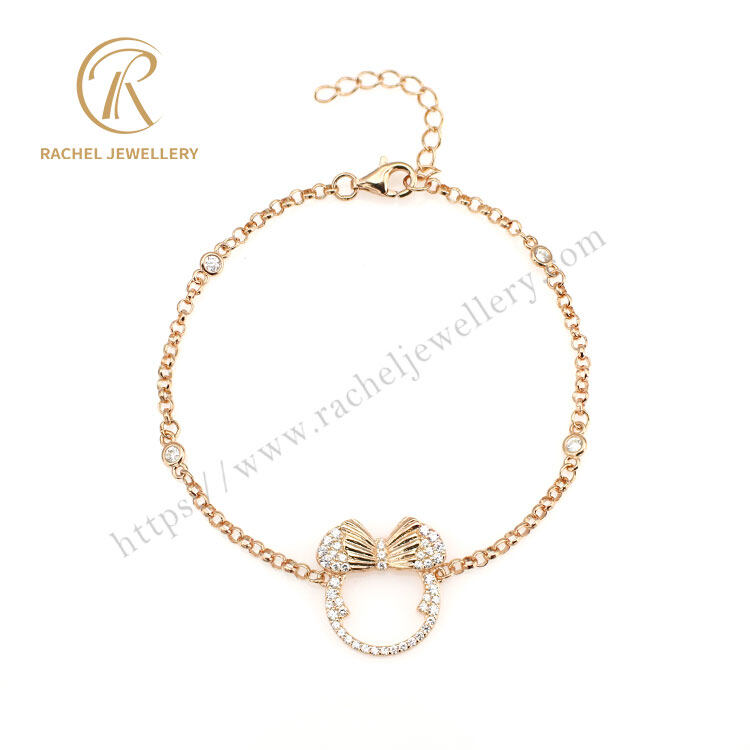 Lovely Customer Specified Minnie Silver Bracelet