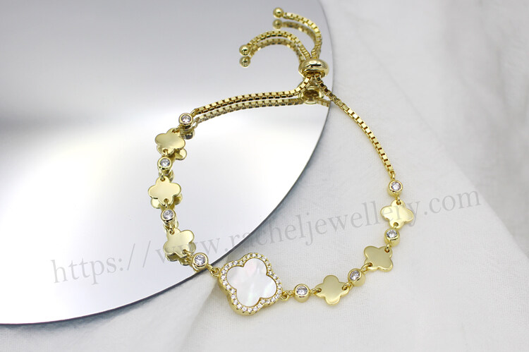 Customized four leaf clover charm bracelet.jpg