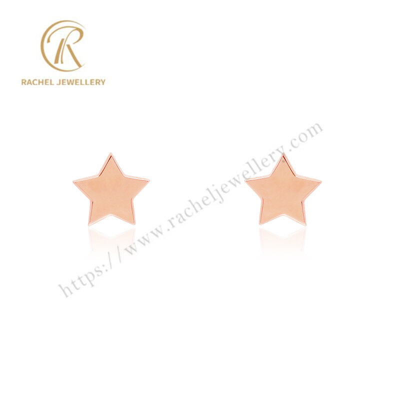 Newest Fashion Plain Five Star Earring 925 Silver Factory Cheap Earrings For Ladies
