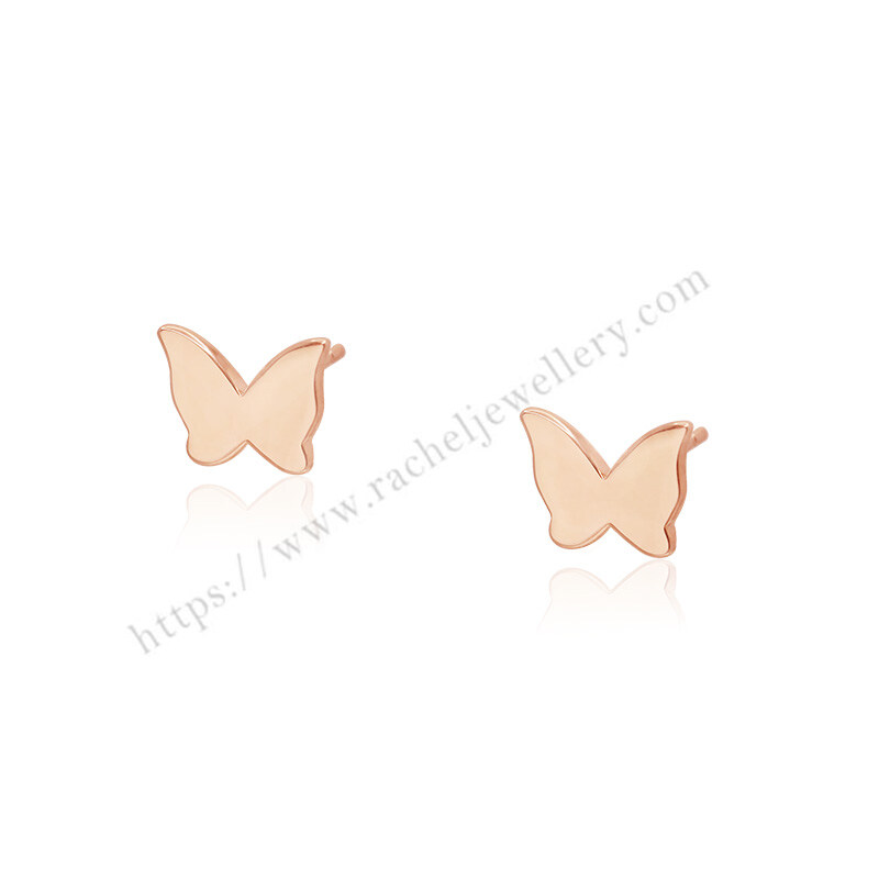 High Quality 925 Sterling Silver Fashion Jewelry Plain Butterfly Earrings