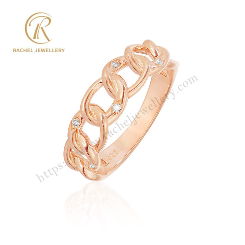 Hot Sale S925 Cuban Link Sterling Silver Ring