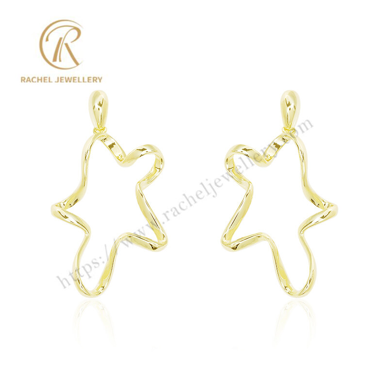 Rachel Jewellery Art Five Star Plain 925 Silver Earrings