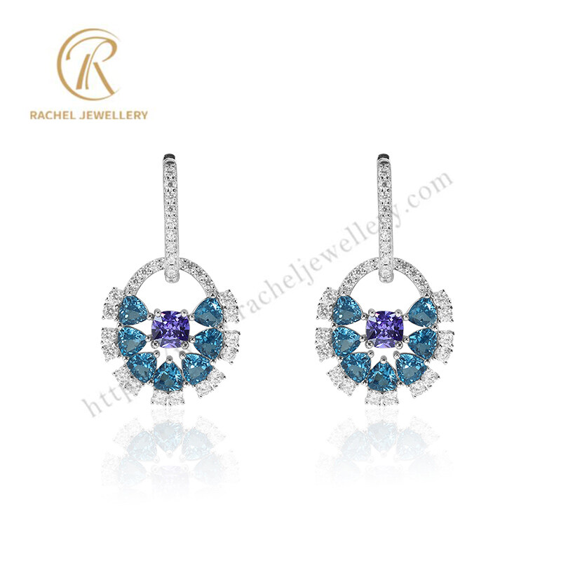 Rachel Jewellery Color Oval Luxury Gemstone Silver Earrings