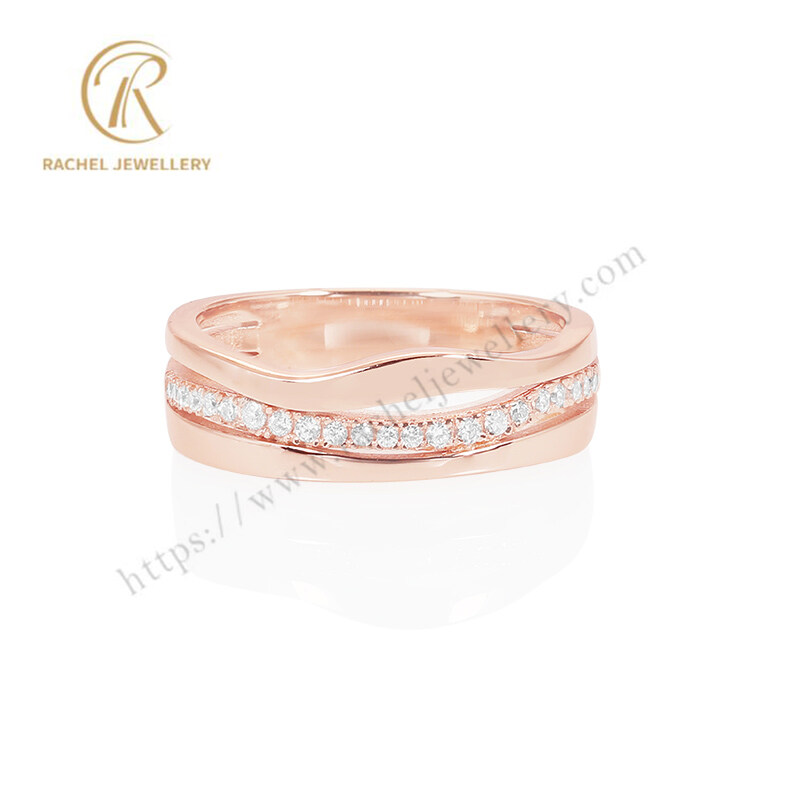 Classical 925.% Silver Material in Rose Gold Plated Handmade Ring
