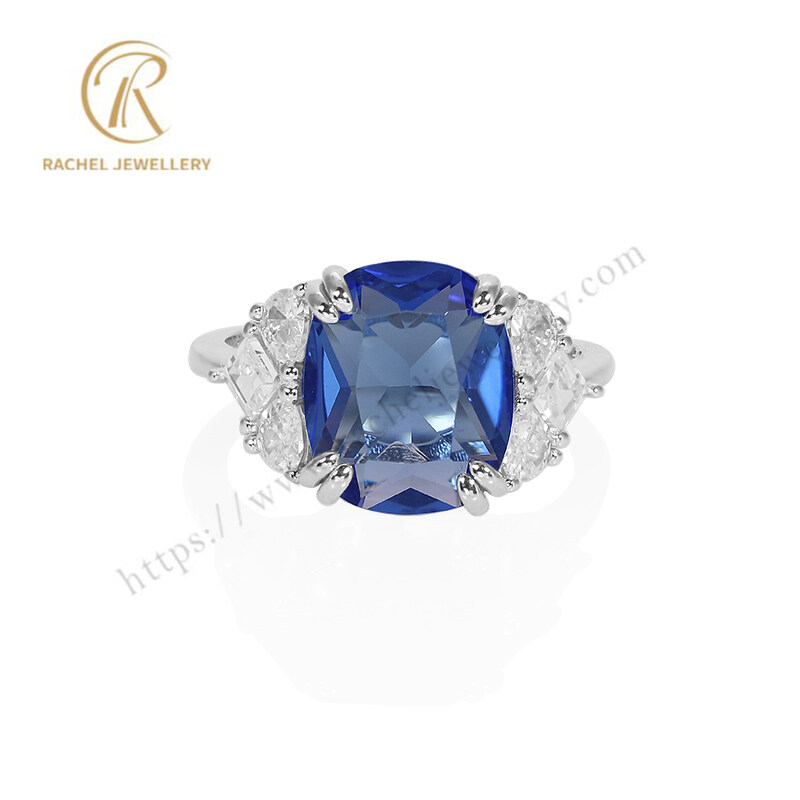 Lady's Luxury 92.5% Silver Material High Quality Rhodium Plating Ring