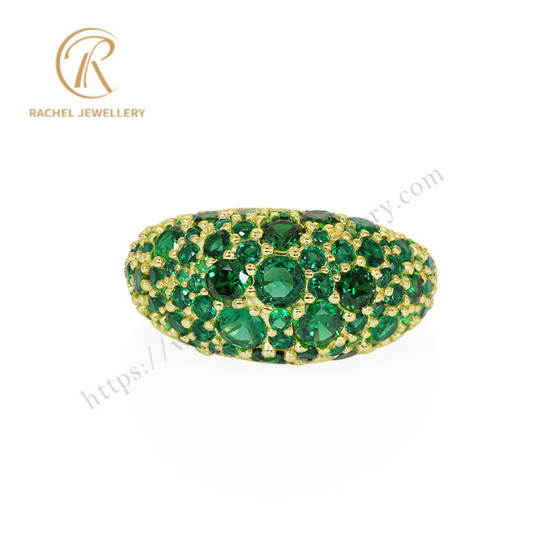 Mix Green Zirconia Sterling 925 Silver Ring Wholesale Manufacturer