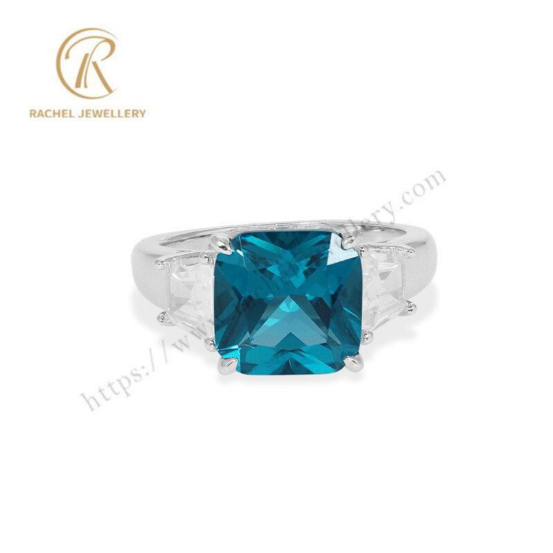 Nano Blue High Level Stone Jewellery Silver 925 Ring