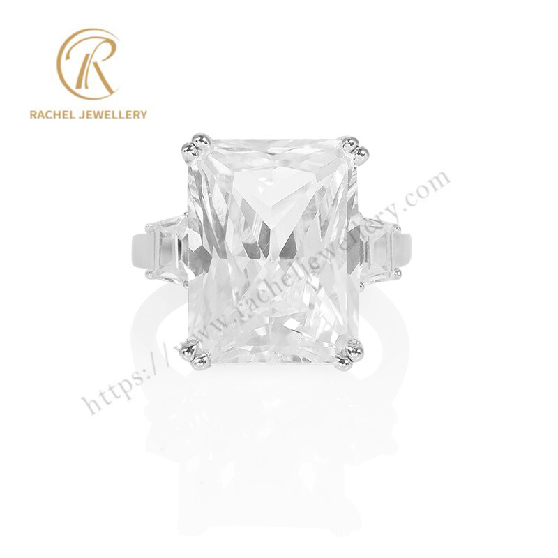 Silver Jewellery Manufacturer Hot Sale White CZ 925 Ring
