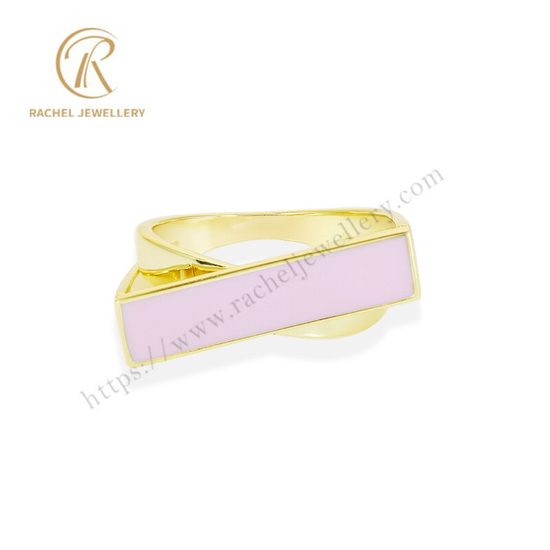 Light Pink Enamel Color Original Silver Jewellery Manufacturer Fashion Ring