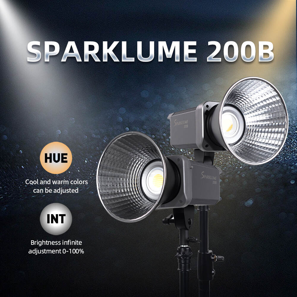 215W max SPARKLUME 200B Bi-Color LED Spotlight for stuido or for video shooting