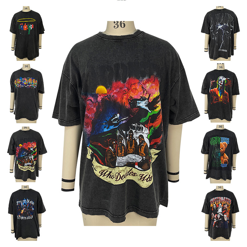 Benutzerdefinierte grafische T -Shirt -Design, Großhandel Säure Wash T -Shirts, Custom Cotton T -Shirts, Bio -Baumwoll -T -Shirt Großhandel