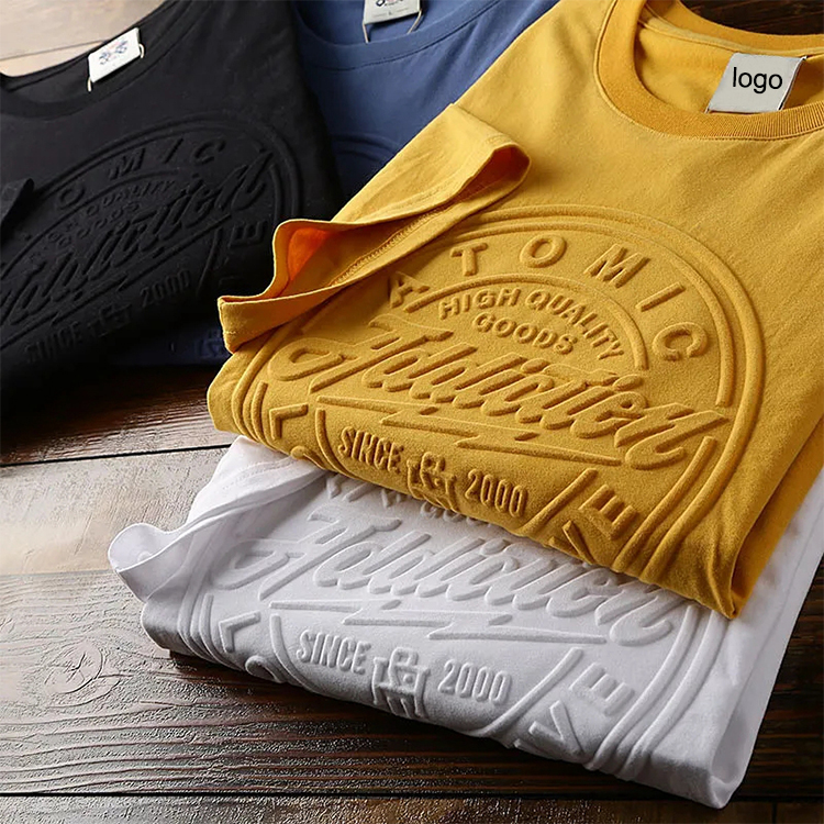 販売のためのソリッドカラーTシャツ、Tシャツパフ印刷、卸売グラフィックTシャツサプライヤー