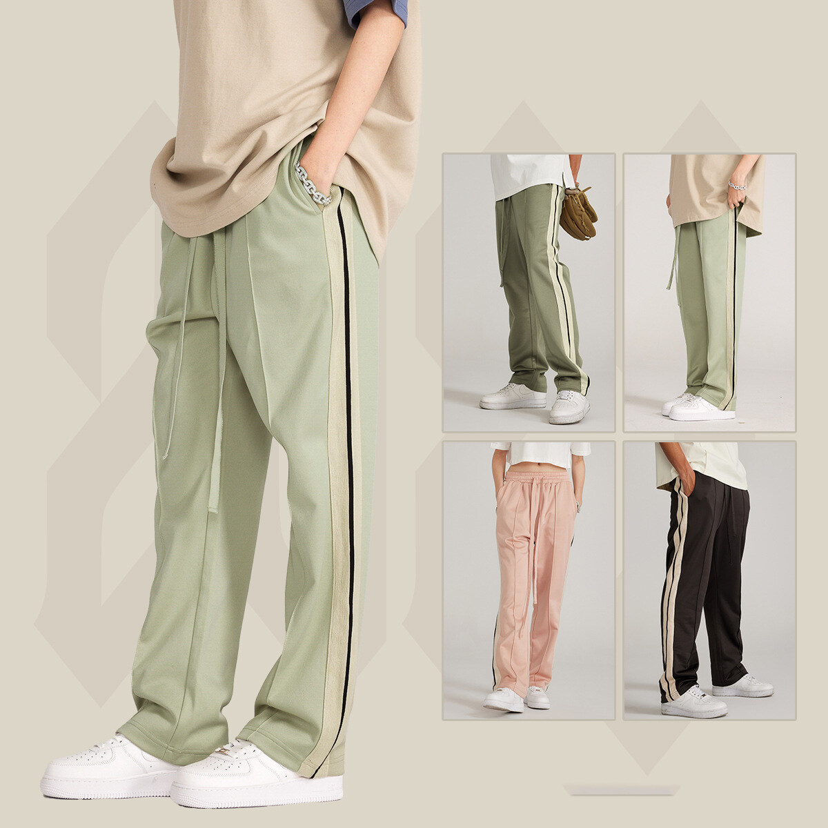 Loose Casual Unisex Cotton Pants