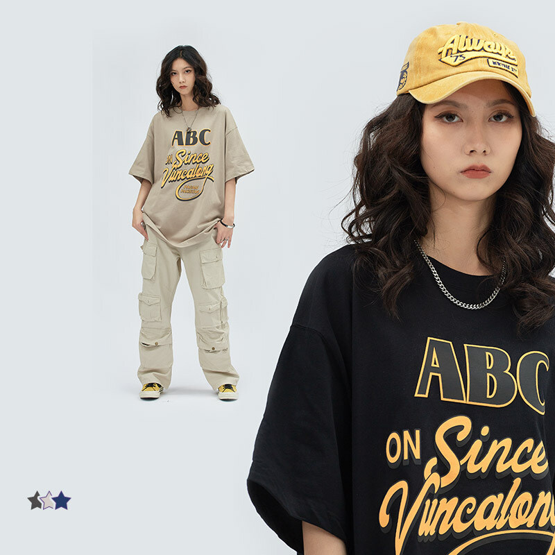 Multi Color ABC Design Women T Shirt