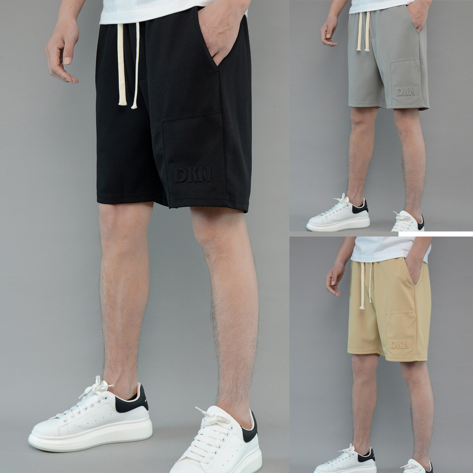 Casual 3D Embossed Men Sweatshorts