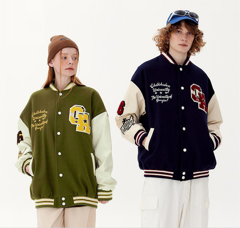 Winter Fashion Custom Embroidery Chenille Letter Patch xxxl Plus Size Men's Varsity Baseball Jacket