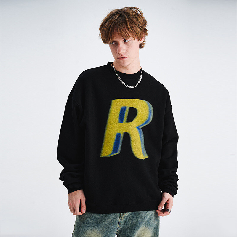 Custom Digital Printing Logo Men Crew Neck Sweatshirt