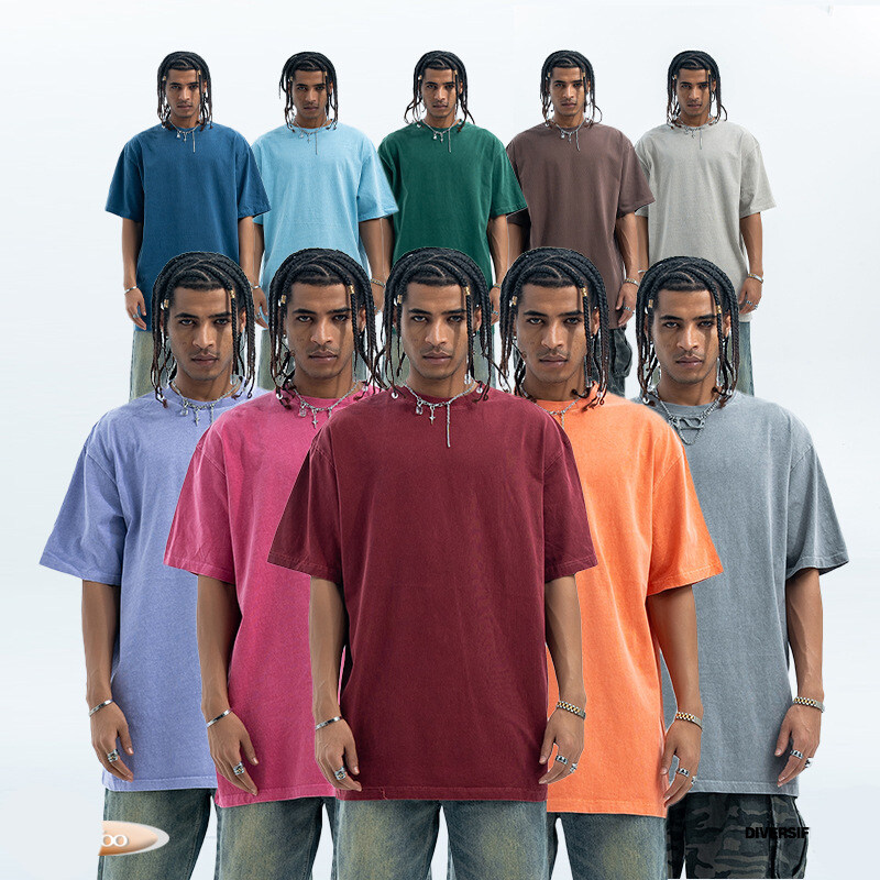 Loose Solid Color Men T-shirt