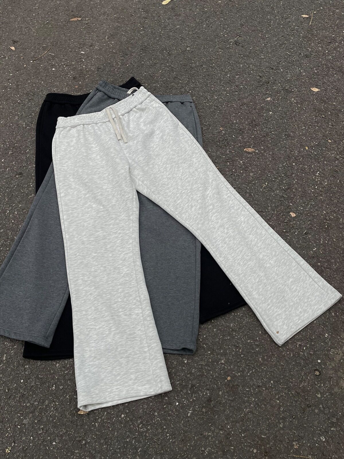 Custom Solid Color Men Flare Sweatpants