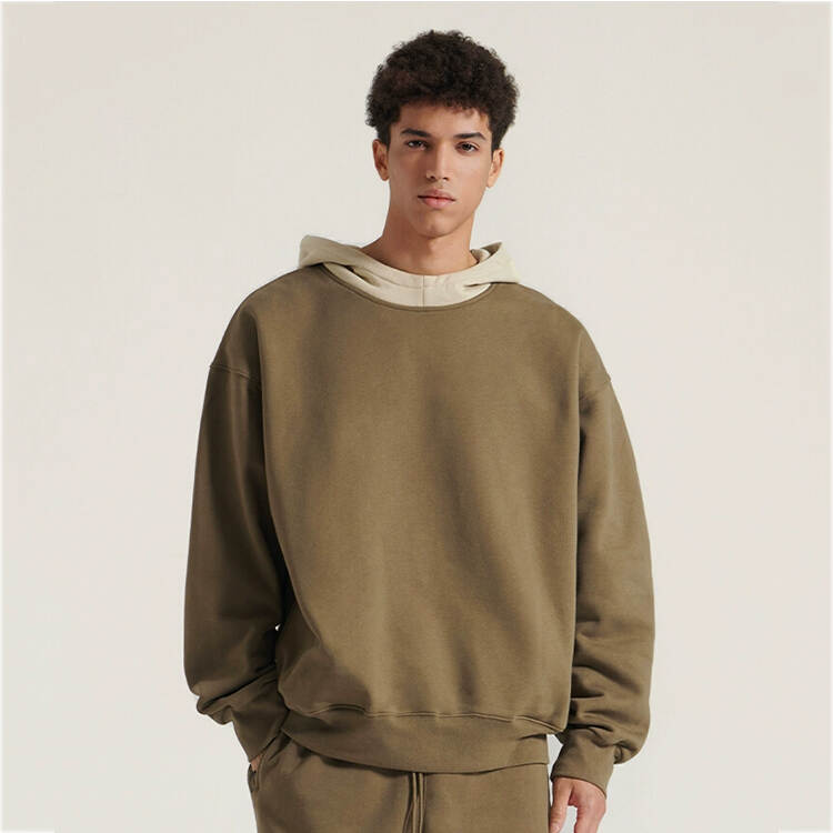 Color Blocking Mock Neck Hoodie