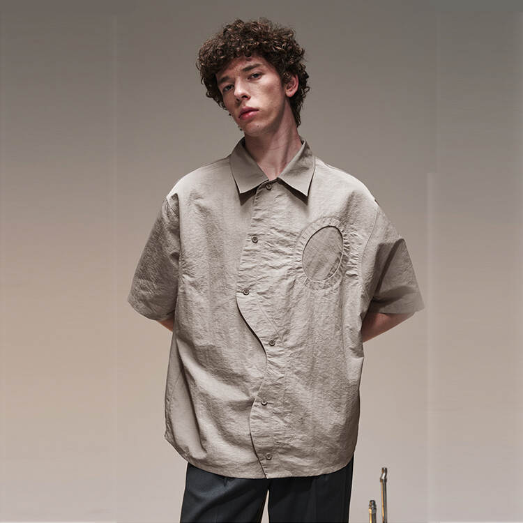 Asymmetry Button Up Polo Shirt