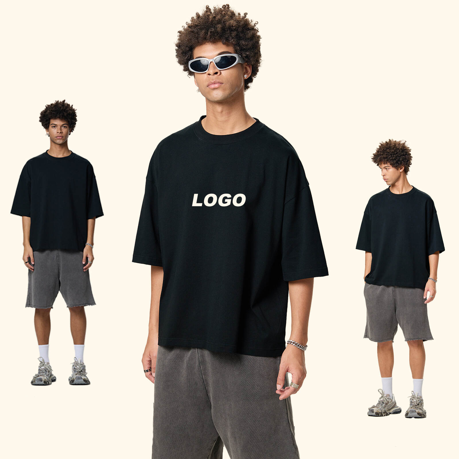 Solid Color Boxy Fit Unisex T-shirt