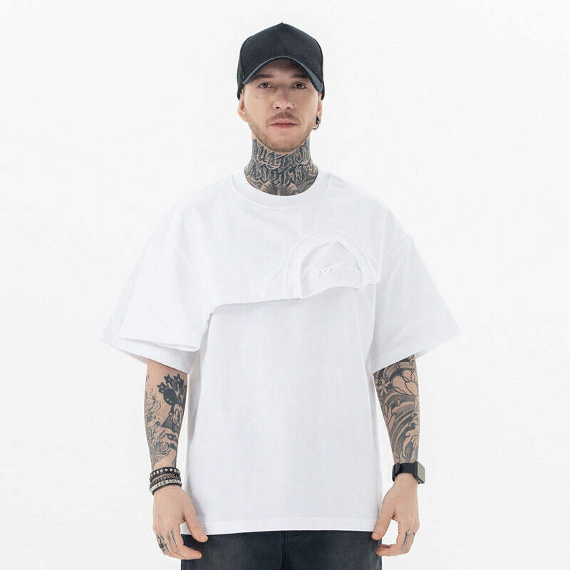 Double Neck Fack Two Pieces T Shirt