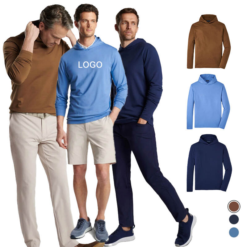 Spring Solid Color Slim Fit Men Hoodie