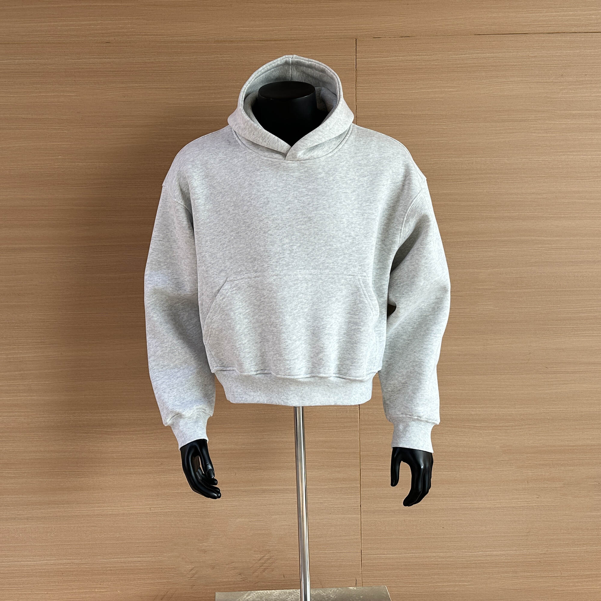 500gsm Heavyweight Plain Solid Color Boxy Fit Pullover Hoodie