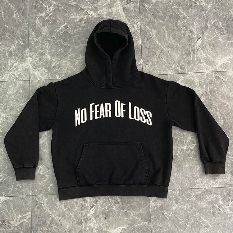Men Sun Fade French Terry Vintage Hoodie