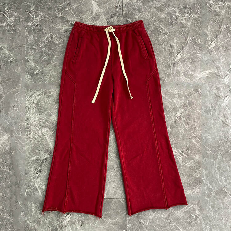 Sun Fade Vintage Wide Leg Raw Hem Sweatpants