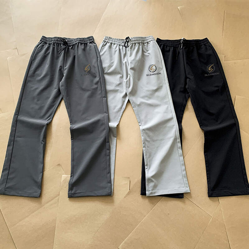 Blank Drawstring Quick Dry Men Wide Leg Pants