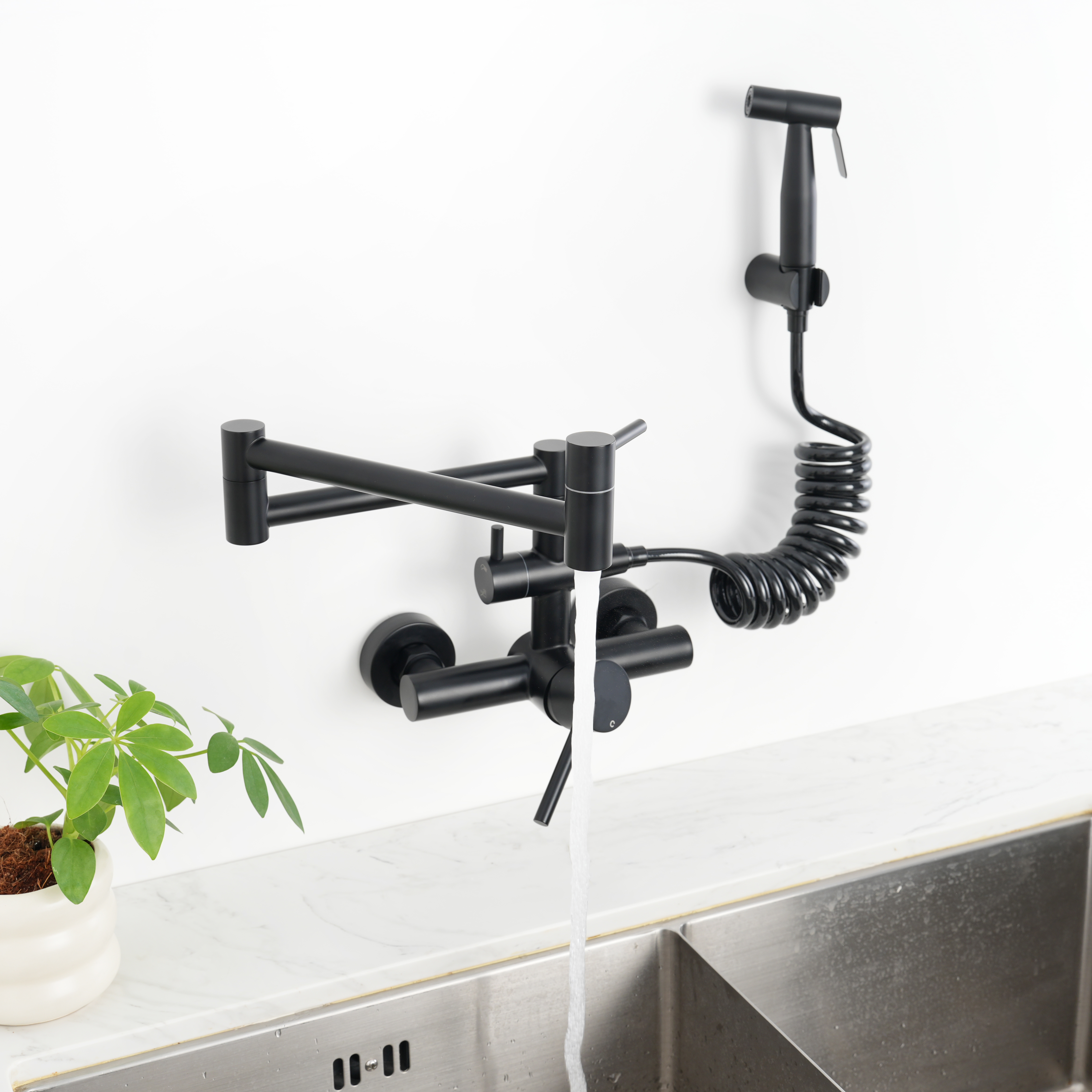 Black Pull-Out Sprayer Faucet,Modern Kitchen Faucet,Wholesale Kitchen Faucet,Sento Kitchen Faucet,Luxury Kitchen Faucet,Stainless Steel Shattaf Faucet