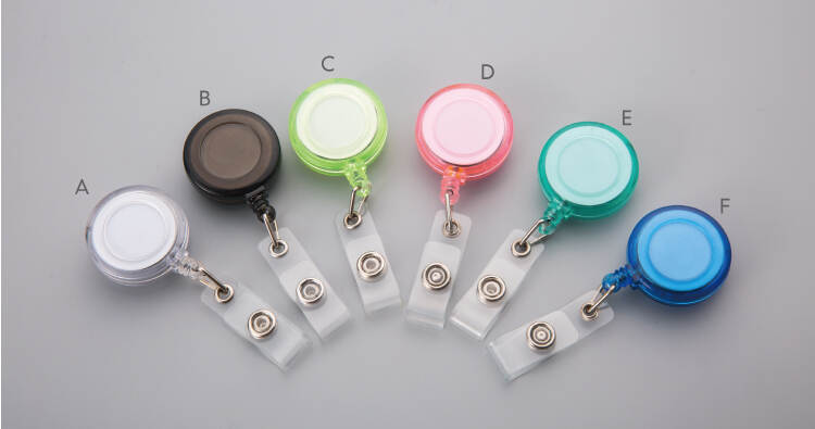 OEM for medical and office retractable transparent plastic badge reels UHOO 6706