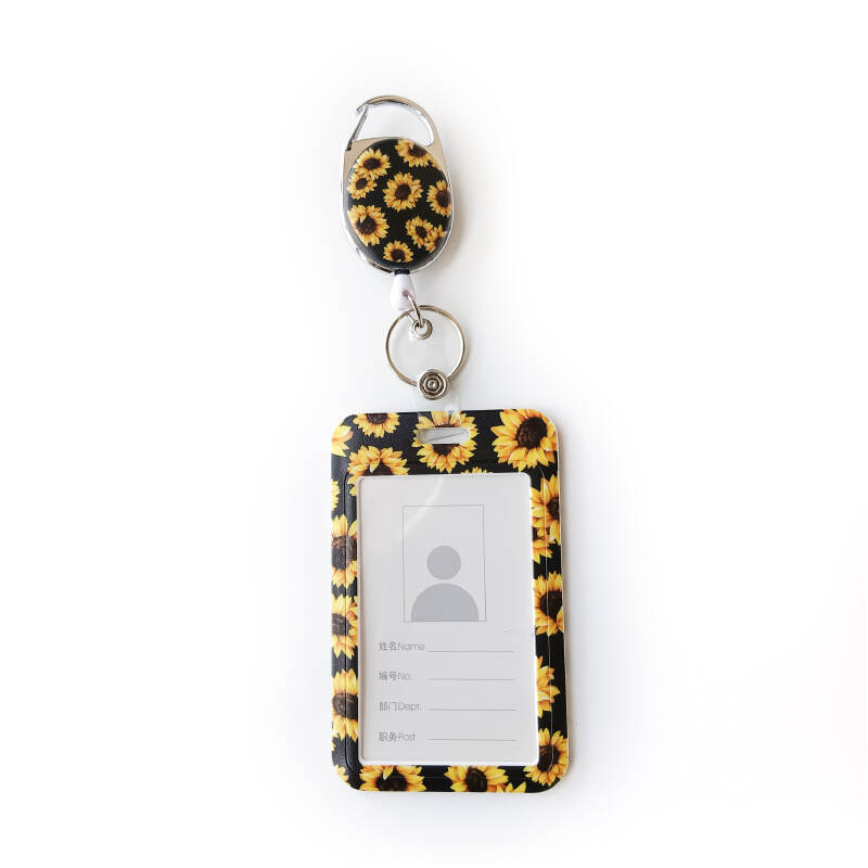 ABS Plastic ID card Badge Holder With Lanyard Custom Badge Holder ID Card Protector UV Printing