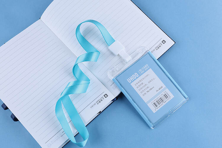 UHOO Large Size Acrylic Vertical ID Card Holder High Transparency Waterproof Multicolor Name Tags Badge For Business And Doctors