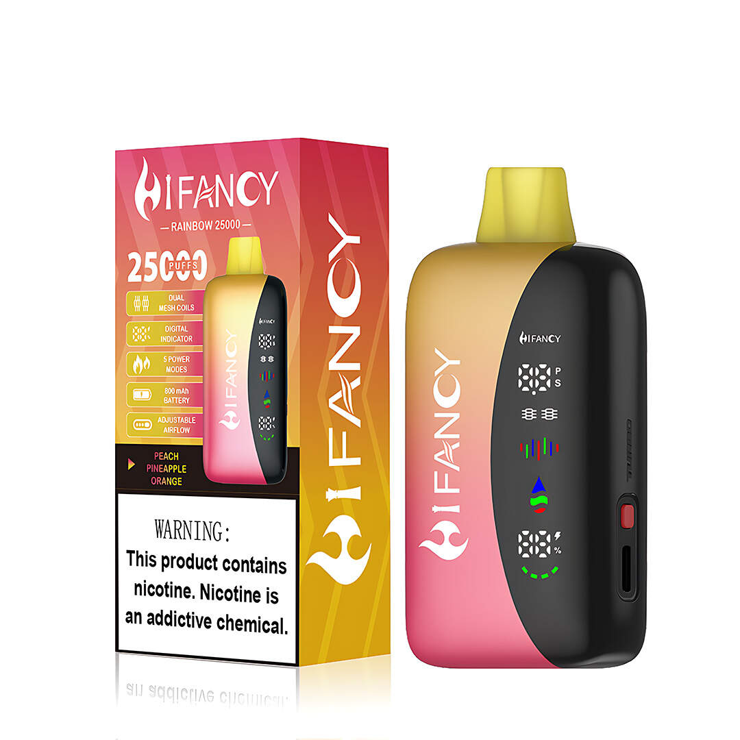 Hifancy Rainbow 25000, kertakäyttöinen vape-kynä, tukkumyynnin e-savuke, ladattava vape, hedelmäinen maku vape